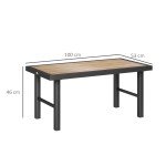 Brown Wood Effect Garden Coffee Table by Outsunny