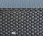 Black Rattan Patio Sofa Chair and Table Set