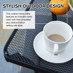 Outsunny Black 45cm Square Patio Bistro Table