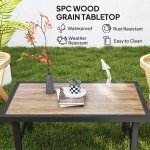 Brown Wood Effect Garden Coffee Table by Outsunny