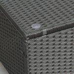 Black Rattan Patio Sofa Chair and Table Set