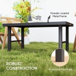 Brown Wood Effect Garden Coffee Table by Outsunny