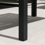 Rectangular Steel Frame Patio Coffee Table