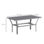 Outsunny Dark Grey Metal Garden Coffee Table