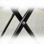 Black Folding Bistro Coffee Table for Patio or Garden