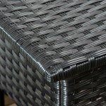 Black PE Rattan Outdoor Coffee Table