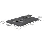 Outsunny Charcoal Grey Outdoor Back & Seat Cushion