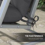 Outsunny Charcoal Grey Outdoor Back & Seat Cushion