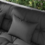 Outsunny Charcoal Grey Outdoor Back & Seat Cushion