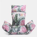 Large Water Resistant Egg Chair Cushion with Headrest