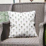 Tropical Mini Palm Print Outdoor Cushion Set