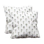 Tropical Mini Palm Print Outdoor Cushion Set