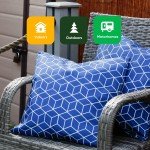 Set of 2 Outdoor Scatter Cushions for Garden