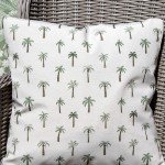 Tropical Mini Palm Print Outdoor Cushion Set