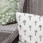 Tropical Mini Palm Print Outdoor Cushion Set