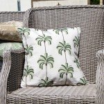 Set of 2 Tropical Leaf Garden Cushions