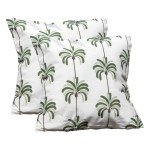 Set of 2 Tropical Leaf Garden Cushions