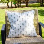 Tropical Mini Palm Print Outdoor Cushion Set