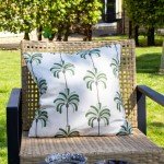 Set of 2 Tropical Leaf Garden Cushions