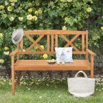 2-Seater Hardwood Garden Bench for Outdoor Spaces