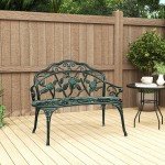 Antique Rose Style Cast Aluminium Garden Bench