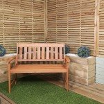 Cartmel Outdoor Wooden Garden Patio Bench for Two