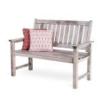 Grey Meranti 2-Seater Garden Bench by VonHaus