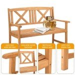 2-Seater Hardwood Garden Bench for Outdoor Spaces