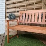 Cartmel Outdoor Wooden Garden Patio Bench for Two