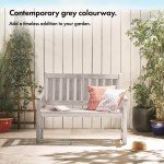 Grey Meranti 2-Seater Garden Bench by VonHaus