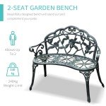 Antique Rose Style Cast Aluminium Garden Bench