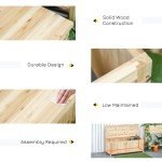 Wooden Garden Bench with Storage Box - 115L