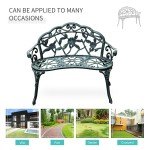 Antique Rose Style Cast Aluminium Garden Bench