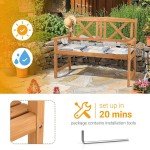 2-Seater Hardwood Garden Bench for Outdoor Spaces