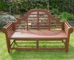 Large Lutyens Garden Bench - FSC Hardwood