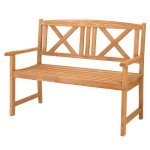 2-Seater Hardwood Garden Bench for Outdoor Spaces