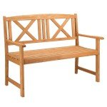 2-Seater Hardwood Garden Bench for Outdoor Spaces