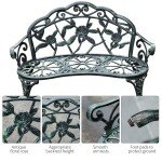 Antique Rose Style Cast Aluminium Garden Bench