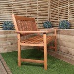 Cartmel Outdoor Wooden Garden Patio Bench for Two