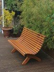 3-Seater Wooden Garden Bench for Outdoor Relaxing