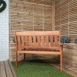 Cartmel Outdoor Wooden Garden Patio Bench for Two