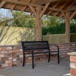 Keswick Modern Metal Garden Patio Bench for Two