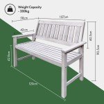 Grey Meranti 2-Seater Garden Bench by VonHaus