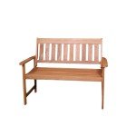 Cartmel Outdoor Wooden Garden Patio Bench for Two