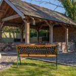 2-Seater Wooden Cast Iron Garden Patio Bench