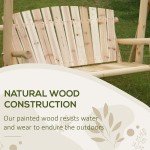 Rustic Wooden 2 Seater Porch Swing Hammock