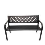 Keswick Modern Metal Garden Patio Bench for Two