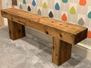 Treated 120cm Wooden Garden Sleeper Bench