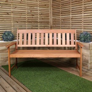 Cartmel Wooden 3-Seater Outdoor Garden Bench
