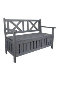 Wooden 2 Seater Garden Storage Bench